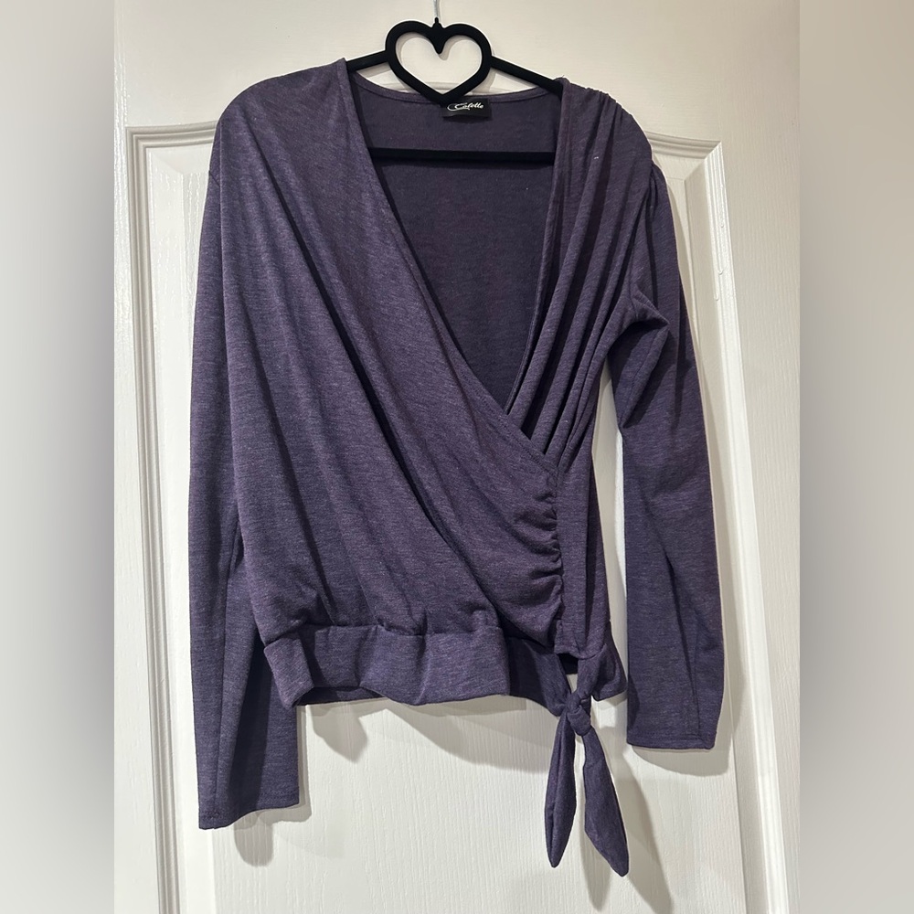 Colette purple wrap top -M New (no tag)